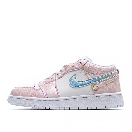 Air Jordan 1 Low Bílý Růžový 553560-130 dámské AJ1 Obuv