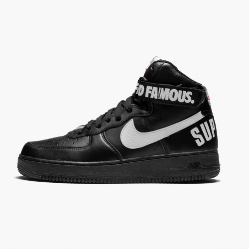 Nike Air Force 1 High Supreme World Famous Černá 698696 010 Dámské a pánské Běžné boty