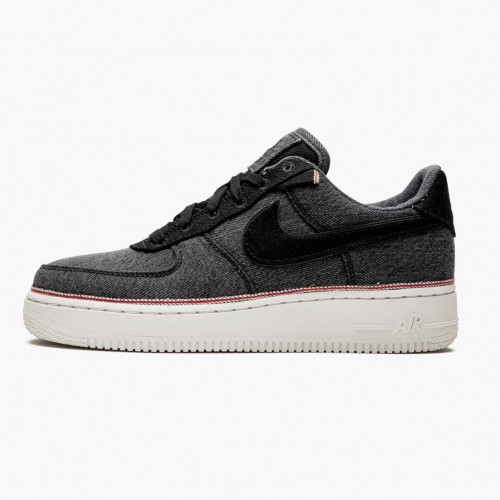 Nike Air Force 1 Low 3x1 Denim Černá 905345 006 Pánské Běžné boty