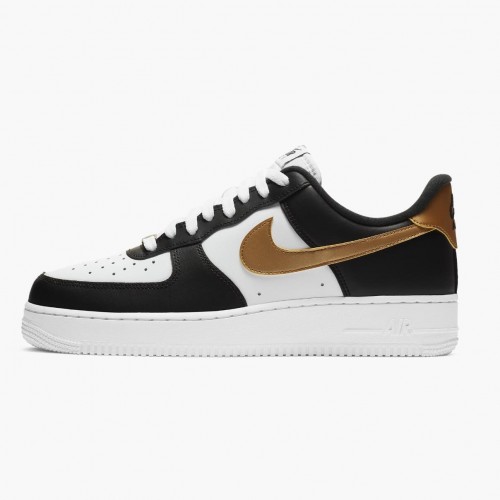 Nike Air Force 1 Low Černá White Metallic Gold CZ9189 001 Dámské a pánské Běžné boty