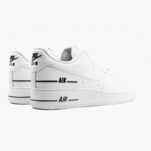 Nike Air Force 1 Low Double Air Low White Černá CJ1379 100 Dámské a pánské Běžné boty