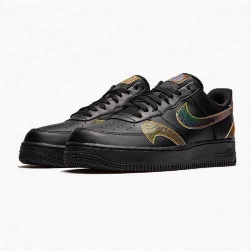 Nike Air Force 1 Low Misplaced Swooshes Černá Multi CK7214 001 Dámské a pánské Běžné boty