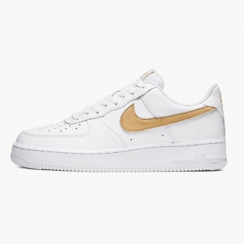 Nike Air Force 1 Low Pony Hair Snakeskin Club Gold CW7567 101 Dámské a pánské Běžné boty