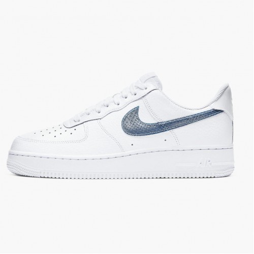 Nike Air Force 1 Low Pony Hair Snakeskin Midnight Turquoise CW7567 100 Dámské a pánské Běžné boty