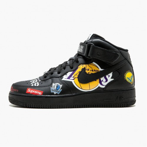 Nike Air Force 1 Mid Supreme NBA Černá AQ8017 001 Dámské a pánské Běžné boty