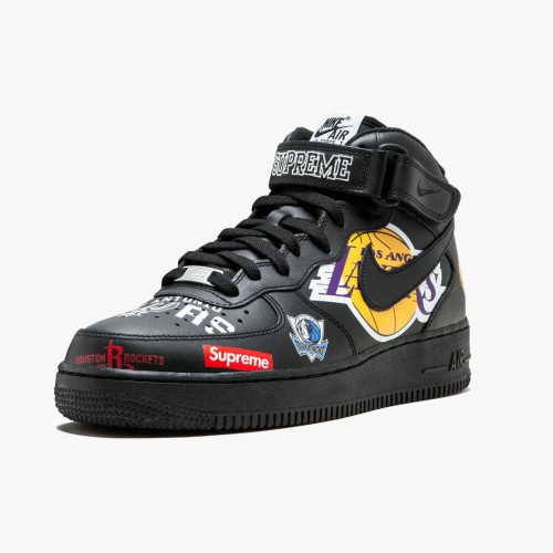 Nike Air Force 1 Mid Supreme NBA Černá AQ8017 001 Dámské a pánské Běžné boty