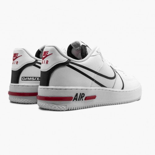 Nike Air Force 1 React White Černá Red CD4366 100 Dámské a pánské Běžné boty