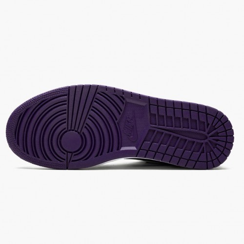 Air Jordan 1 Low "Court Purple" dámské a pánské Běžné boty 553558 125 Bílý černý-Dvorní fialová AJ1 Jordan Tenisky