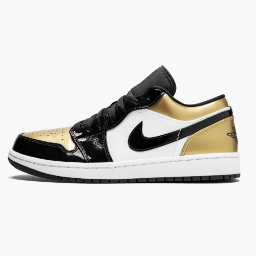 Air Jordan 1 Low "Gold Toe" dámské a pánské Běžné boty CQ9447 700 Černá/zlato-černá AJ1 Jordan Tenisky