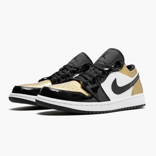 Air Jordan 1 Low Gold Toe dámské a pánské Běžné boty CQ9447 700 Černá/zlato-černá AJ1 Jordan Tenisky