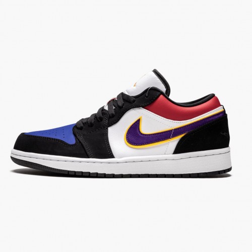 Air Jordan 1 Low "Lakers Top 3" dámské a Pánské Běžné boty CJ9216 051 Černá/Nachový-Bílý AJ1 Jordan Tenisky