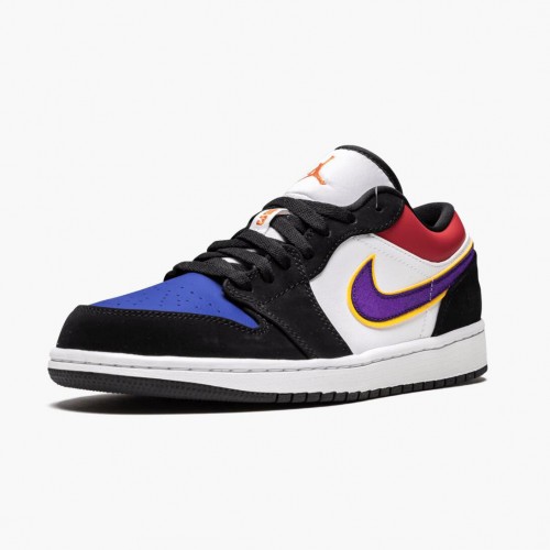 Air Jordan 1 Low Lakers Top 3 dámské a Pánské Běžné boty CJ9216 051 Černá/Nachový-Bílý AJ1 Jordan Tenisky