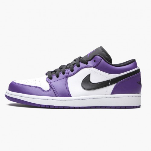 Air Jordan 1 Retro Low Court Purple dámské a pánské Běžné boty 553558 500 Court Fialová/Černo-bíláAJ1 Jordan Tenisky