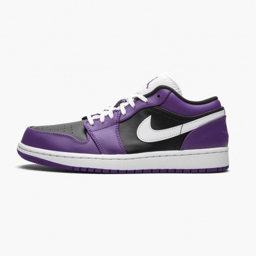 Air Jordan 1 Retro Low Court Purple dámské a pánské Běžné boty 553558 501 Court Fialová/Bílo-černá AJ1 Jordan Tenisky