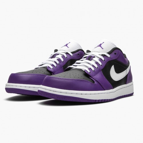 Air Jordan 1 Retro Low "Court Purple" dámské a pánské Běžné boty 553558 501 Court Fialová/Bílo-černá AJ1 Jordan Tenisky