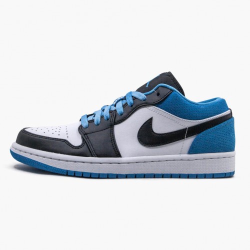 Air Jordan 1 Retro Low "Laser Blue" dámské a pánské Běžné boty CK3022 004 Černá/Černá-Laser Modrá bílá AJ1 Jordan Tenisky