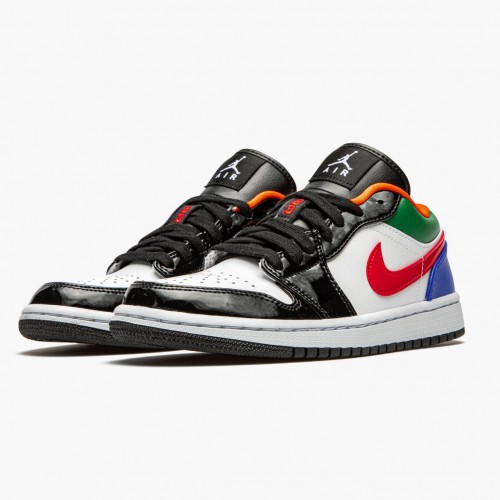 Air Jordan 1 Retro Low "Vícebarevné" dámské a Pánské Běžné boty CZ4776 101 Bílý/Bílý-Hyper Královský AJ1 Jordan Tenisky