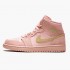 Air Jordan 1 Mid "Coral Gold" dámské a pánské Běžné boty 852542 600 Klubové zlato AJ1 Black Jordan Tenisky