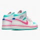 Air Jordan 1 Mid Digital Pink WoPánské Běžné boty Bílá/Digitálně růžová-Aurora Gree 555112 102 AJ1 Jordan Tenisky