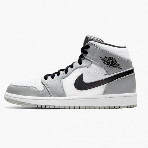 Air Jordan 1 Mid "Light Smoke Grey" Světle kouřově šedá/černo-bílá 554724 092 Pánské/WoPánské AJ1 Jordan Tenisky