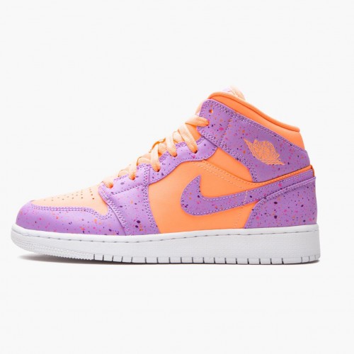 Air Jordan 1 Mid SE "Atomic Pulse" dámské a Pánské Běžné boty oranžový Pulse/Atomic Violet AV5174 800 AJ1 Jordan Tenisky