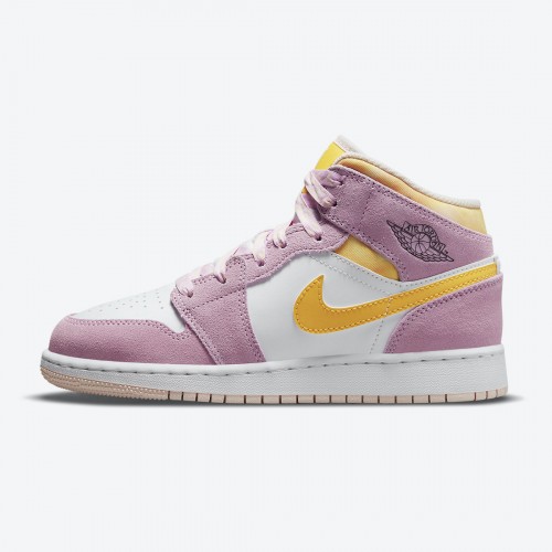 Air Jordan 1 Mid SE GS "Arctic Pink" DC9517 600 Světle arktická růžová Univerzitní zlato-bílá dámské Jordan Tenisky