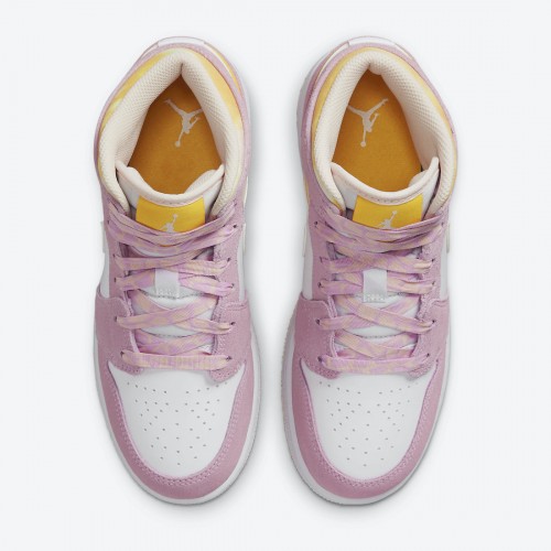 Air Jordan 1 Mid SE GS Arctic Pink Light Arctic Pink/University Gold/White DC9517-600