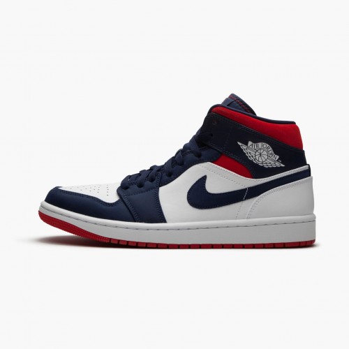 Air Jordan 1 Mid SE USA Běžné boty 852542 104 AJ1 Tenisky