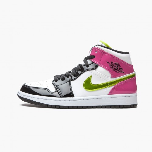 Air Jordan 1 Mid White Black Cyber Pink Běžné boty CZ9834 100 AJ1 Tenisky