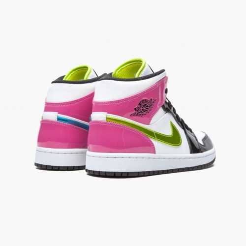 Air Jordan 1 Mid White Black Cyber Pink Běžné boty CZ9834 100 AJ1 Tenisky