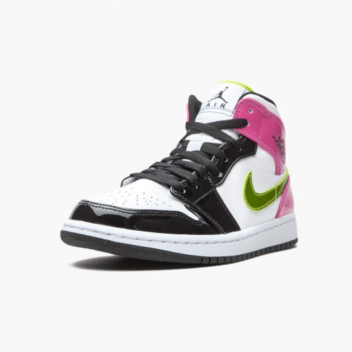 Air Jordan 1 Mid White Black Cyber Pink  White/Black/Cyber Pink CZ9834-100