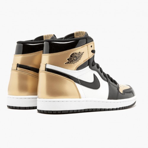 Air Jordan 1 Retro Gold Toe dámské a pánské Běžné boty Černá/kovová Zlato-Summit Whi 861428 007 AJ1 Jordan Tenisky