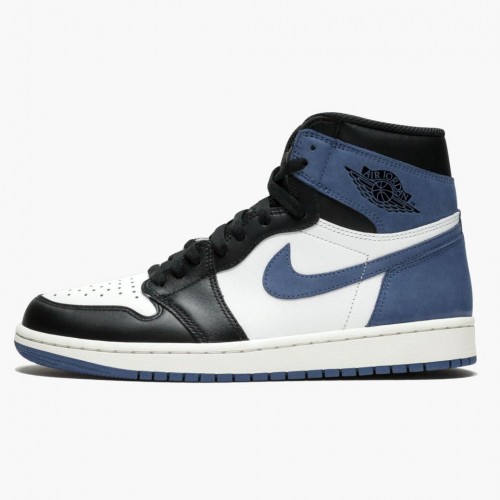 Air Jordan 1 Retro High Blue Moon Summit White/Blue Moon-Black 555088-115