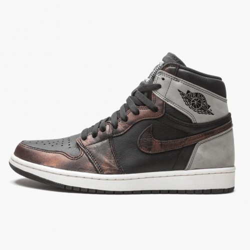 Air Jordan 1 Retro High "Light Army Rust Shadow Patina" 555088-033 Černá/Šedá-Rust dámské a Pánské Jordan Tenisky