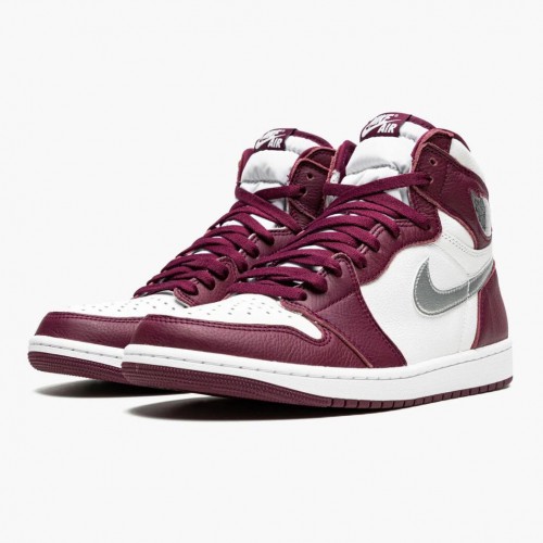 Air Jordan 1 Retro High OG Bordeaux Bordeaux/White/Metallic Silver 555088-611