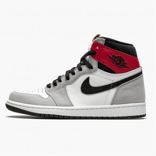 Air Jordan 1 Retro High OG Light Smoke Grey Bílá/černo-světlá kouřově šedá-V 555088 126 Pánské/WoPánské AJ1 Jordan Tenisky