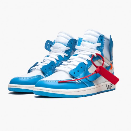 Air Jordan 1 Retro High Off-White "University Blue" dámské a pánské AJ1 Obuv AQ0818 148 Bílý Jordan Tenisky