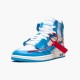 Air Jordan 1 Retro High Off-White University Blue dámské a pánské AJ1 Obuv AQ0818 148 Bílý Jordan Tenisky