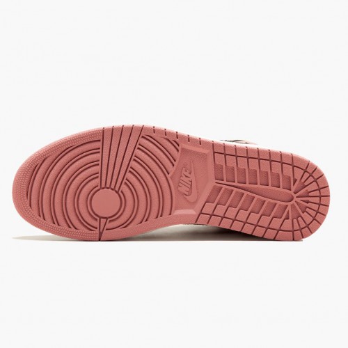 Air Jordan 1 Retro High "Rust Pink" dámské a pánské Běžné boty Bílý černý-Rust Pink 861428 101 AJ1 Jordan Tenisky
