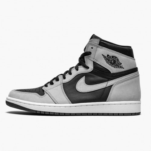 Air Jordan 1 Retro High "Shadow 2.0" 555088-035 Černá/Bílý-Lehký kouř Šedá dámské a Pánské Jordan Tenisky