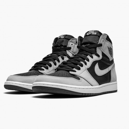 Air Jordan 1 Retro High "Shadow 2.0" 555088-035 Černá/Bílý-Lehký kouř Šedá dámské a Pánské Jordan Tenisky