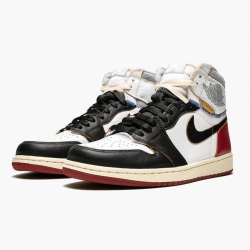 Air Jordan 1 Retro High "Union Los Angeles Black Toe" Pánské Běžné boty BV1300 106 Bílý černý-Varsity Red AJ1 Black Jordan Tenisky