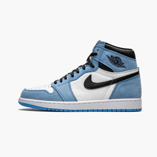 Air Jordan 1 Retro High White "University Blue" Black Běžné boty 555088 134 AJ1 Tenisky