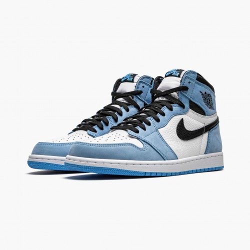 Air Jordan 1 Retro High White "University Blue" Black Běžné boty 555088 134 AJ1 Tenisky