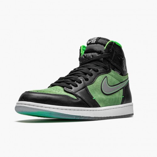 Air Jordan 1 Retro High Zoom Zen Green dámské a pánské AJ1 Obuv CK6637 002 Černá Jordan Tenisky