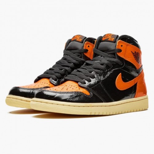 Air Jordan 1 Retro "ShatteČervené Backboard" Černá/Pale-Vanilla Starfish Běžné boty 555088 028 pánské Jordan Tenisky