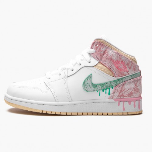 Air Jordan 1 Mid SE GS Ice Cream DD1666 100 dámské Jordan Tenisky AJ1 Běžné boty