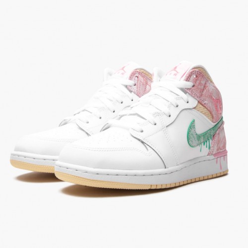 Air Jordan 1 Mid SE GS "Ice Cream" DD1666 100 dámské Jordan Tenisky AJ1 Běžné boty