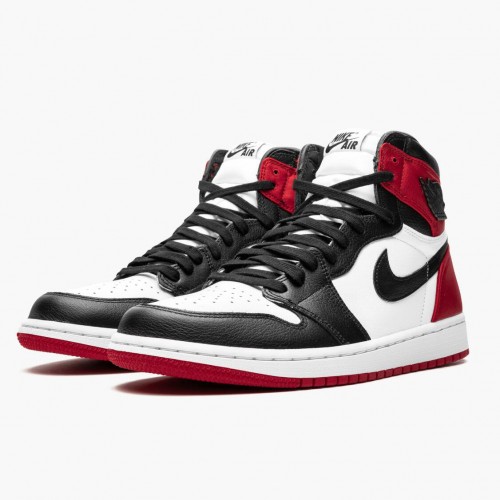 Nike Air Jordan 1 High OG "Satin Black Toe" Černá/Černá-Bílý-Varsity Červené CD0461 016 Pánské/WoPánské AJ1 Jordan Tenisky