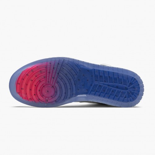 Nike Air Jordan 1 High Zoom "Racer Blue" Bílá/bílá-Racer Modrá Běžné boty AJ1 CK6637 104 Tenisky